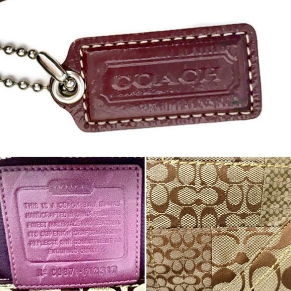 Coach Soho Signature Patchwork Shoulder Bag & Wristlet Set - Picture 8 of 8